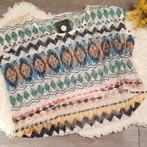 Jet Set Sz L High Low Crop Top